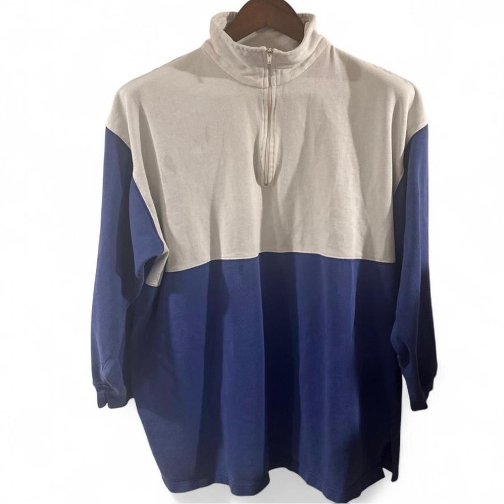 VTG Retro Quarter-Zip Rugby Pullover Size L/XL